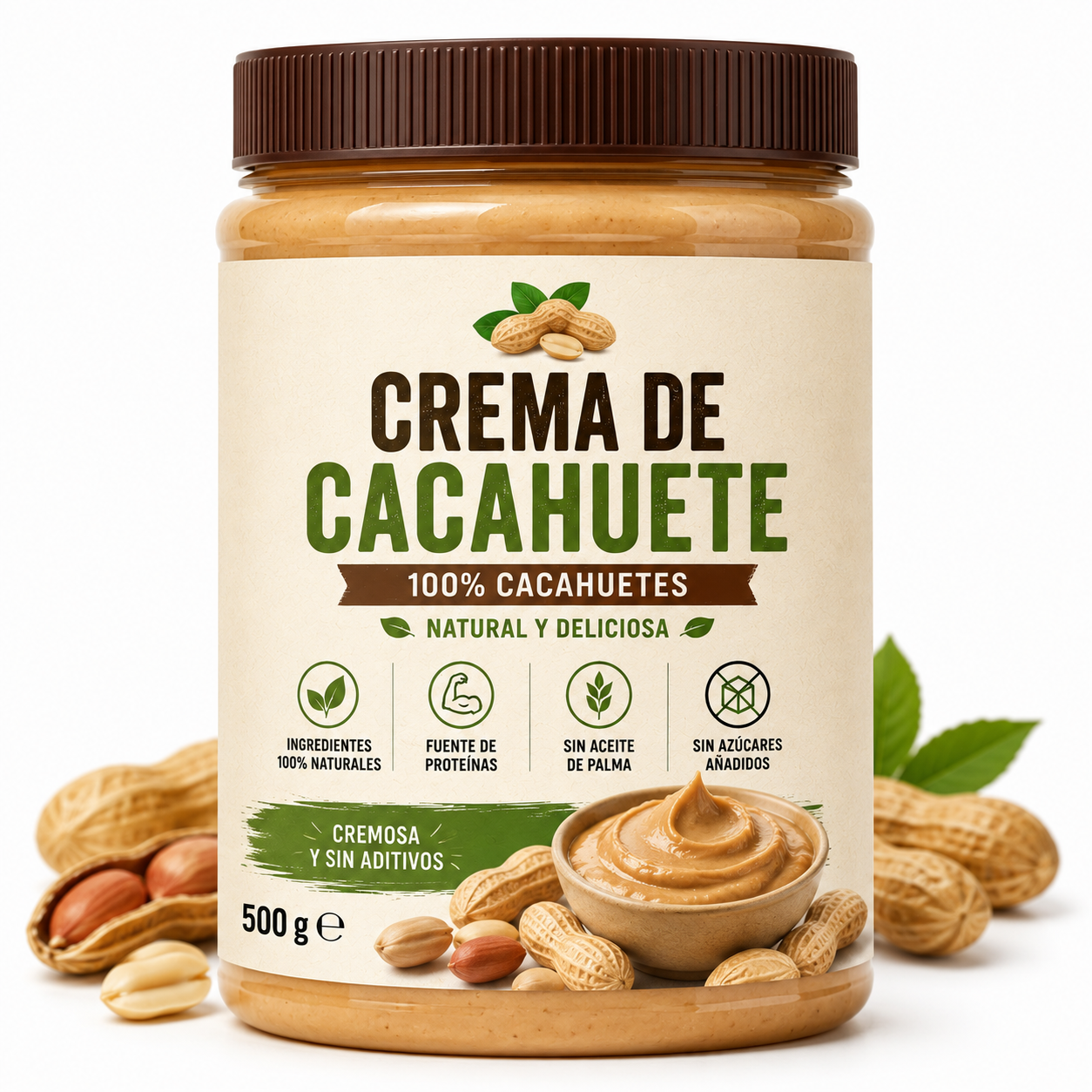 Crema de Cacahuete 100% Natural